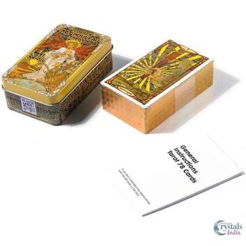 Golden Art Nouveau Tarot – With Metal Box & Guidebook