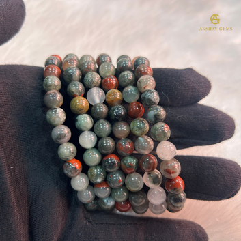 Natural African Bloodstone Bracelet