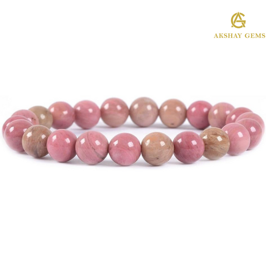 Natural Pink Rhodonite Bracelet