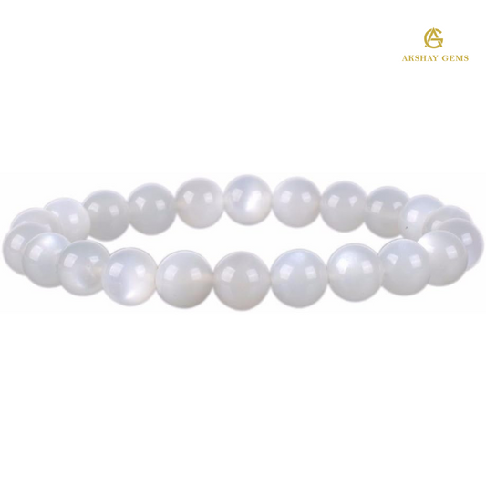 Natural White Moonstone Bracelet