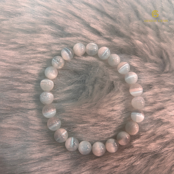 Natural Cat Eye White Selenite Bracelet