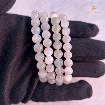 Natural White Moonstone Bracelet