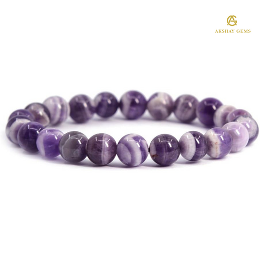 Natural CHEVRON AMETHYST BRACELET