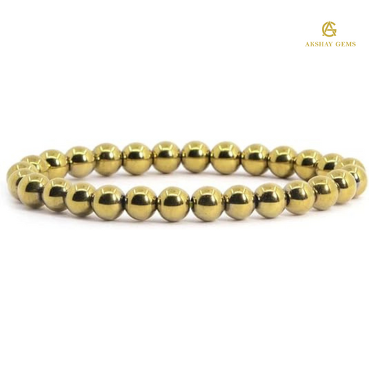 Golden Pyrite (Coated Hematite) Bracelet