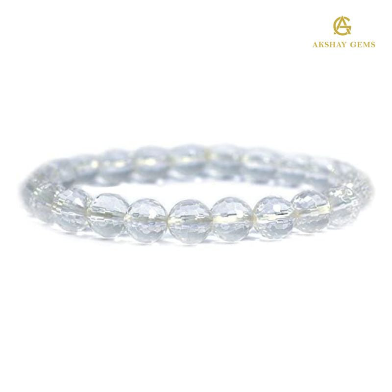 Faceted Clear Quartz Bracelet