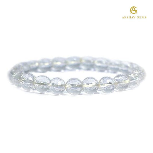 Faceted Clear Quartz Bracelet