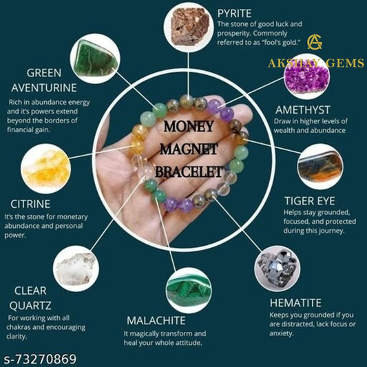 Natural Money Magnet Stone Bracelet